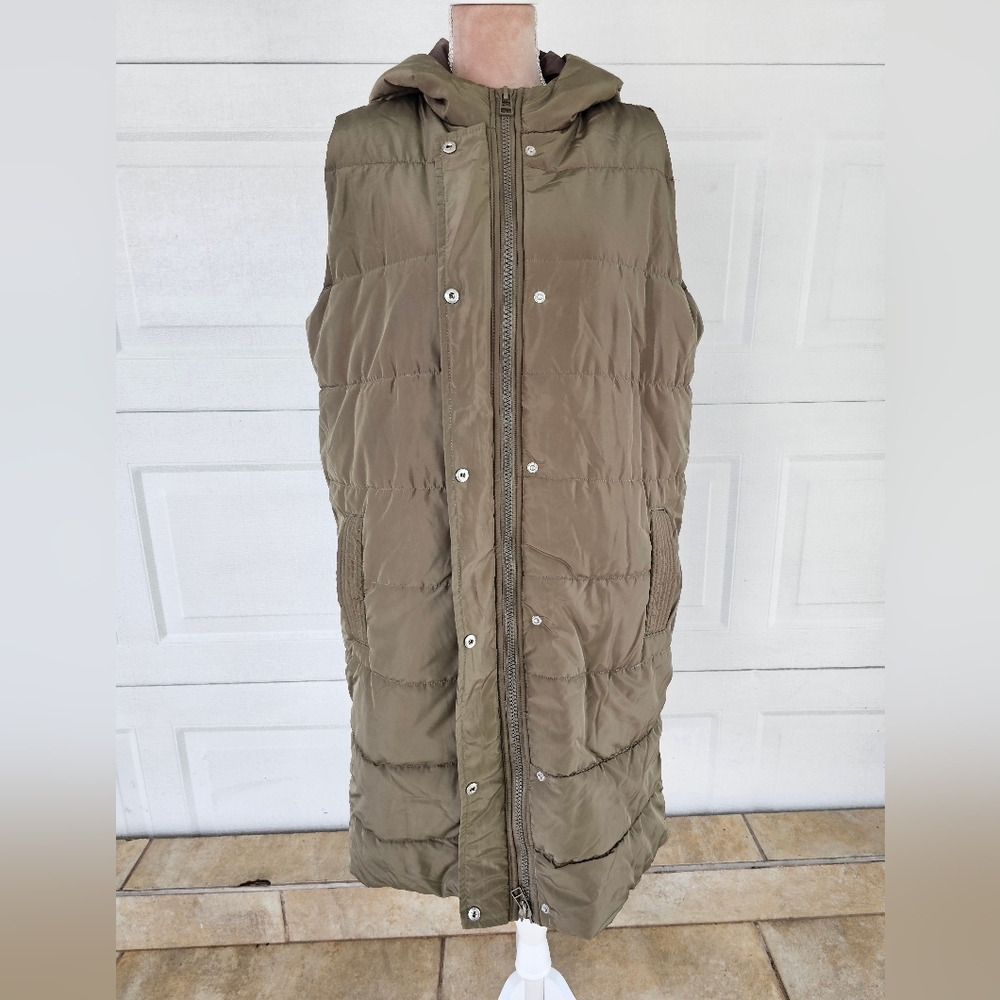 26 International Puffer Vest XL Longline Hooded Outdoor Utility Streetwear - Picture 6 of 11